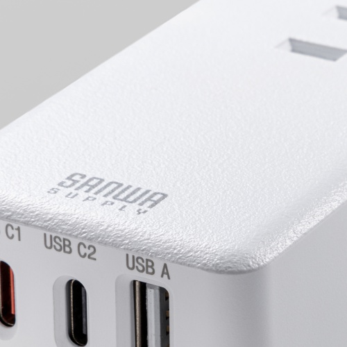 TAP-MC2A1AC3W / モバイルタップ（AC×3個口＋Type-C×2・USB-A×1・PD33W・ホワイト）