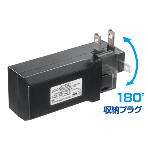 TAP-MC2AC2BK / モバイルタップ(AC×2個口+Type-C×2・PD33W・ブラック)