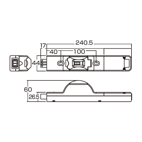 TAP-ME8107 / 20Aコンセントバー20A安全ブレーカー付コネクタ