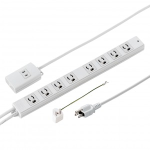 TAP-MG3812N / 抜け止めタップ(手元集中スイッチ+3P・8個口・2m)