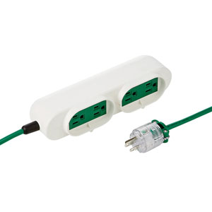 TAP-MR7548TD5M / 病院用タップ(3P・4個口・5m・グリーン)