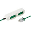 TAP-MR7548TD3M 病院用タップ(3P・4個口・3m・グリーン) TAP-MR7548TD3M / 病院用タップ(3P・4個口・3m・グリーン)
