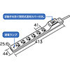 TAP-MR7632TJ1 / 15A安全ブレーカータップ（オフィス・工場用・3P・6個口・1m）