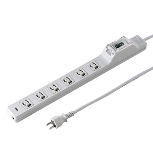 TAP-MR7635TJ1 / 20A漏電ブレーカタップ（オフィス・工場用・3P・6個口・1m）