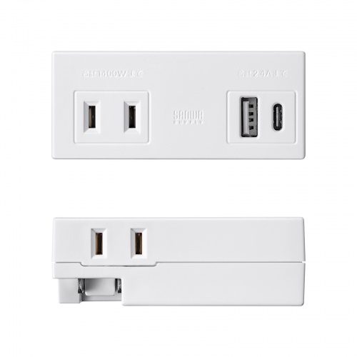 TAP-MUC1AC2W / モバイルタップ　(AC×2個口＋USB-A×1＋Type-C×1)