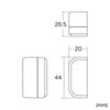 TAP-MZ6526 20Aコンセントバー用防塵カバー TAP-MZ6526 / 20Aコンセントバー用防塵カバー