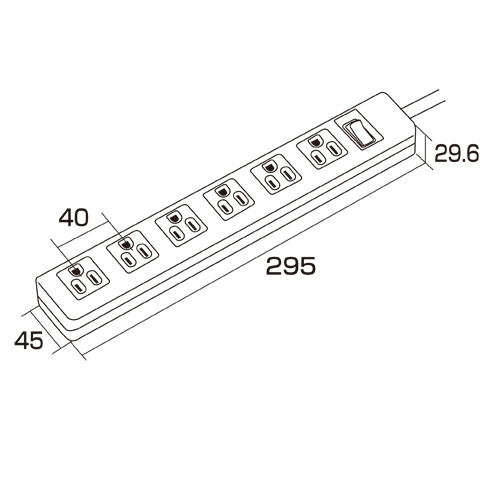 TAP-N3650SW / 電源タップ（3P・6個口・5m）