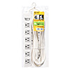 TAP-N3650SWN 電源タップ(3P・6個口・5m) TAP-N3650SWN / 電源タップ(3P・6個口・5m)