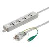 TAP-PP34-3 アースピン折りたたみプラグ付き電源タップ(3P・4個口・3m) TAP-PP34-3 / アースピン折りたたみプラグ付き電源タップ(3P・4個口・3m)