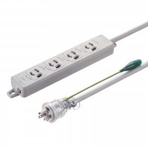 TAP-PP34-3 / アースピン折りたたみプラグ付き電源タップ（3P・4個口・3m）