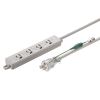 TAP-PP34-5 / アースピン折りたたみプラグ付き電源タップ（3P・4個口・5m）
