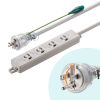 TAP-PP34-5 アースピン折りたたみプラグ付き電源タップ(3P・4個口・5m) TAP-PP34-5 / アースピン折りたたみプラグ付き電源タップ(3P・4個口・5m)