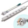 TAP-PP36-3 アースピン折りたたみプラグ付き電源タップ(3P・6個口・3m) TAP-PP36-3 / アースピン折りたたみプラグ付き電源タップ(3P・6個口・3m)