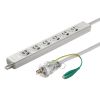 TAP-PP36-5 / アースピン折りたたみプラグ付き電源タップ（3P・6個口・5m）