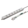 TAP-PP36-5 / アースピン折りたたみプラグ付き電源タップ（3P・6個口・5m）