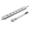 TAP-PP36-5 アースピン折りたたみプラグ付き電源タップ(3P・6個口・5m) TAP-PP36-5 / アースピン折りたたみプラグ付き電源タップ(3P・6個口・5m)