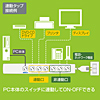 TAP-RE27MN / パソコン連動タップ（2P・7個口・2m）