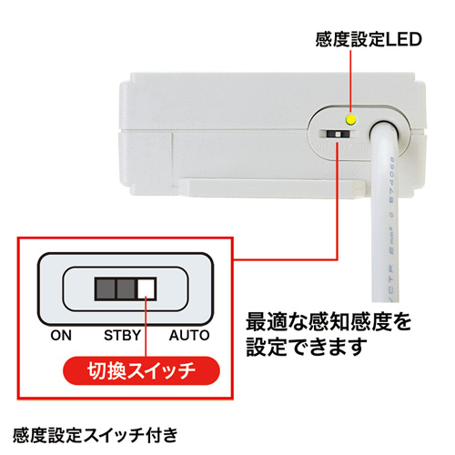 TAP-RE2MN / パソコン連動タップ（3P・8個口・2m）