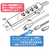 TAP-RE9SPUN 高性能雷連動タップ(3P抜け止め・4個口・2m) TAP-RE9SPUN / 高性能雷連動タップ(3P抜け止め・4個口・2m)