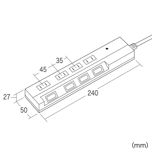 TAP-S15-3 / 節電エコタップ（2P・4個口・3m）