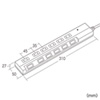 TAP-S17-1 節電エコタップ(2P・6個口・1m・ホワイト) TAP-S17-1 / 節電エコタップ(2P・6個口・1m・ホワイト)