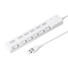 TAP-S17-1 節電エコタップ(2P・6個口・1m・ホワイト) TAP-S17-1 / 節電エコタップ(2P・6個口・1m・ホワイト)