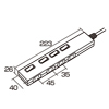 TAP-S19-3 節電エコタップ(2P・4個口・3m・ホワイト) TAP-S19-3 / 節電エコタップ(2P・4個口・3m・ホワイト)