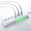 TAP-S28 省エネタップ(3P・6個口・2m) TAP-S28 / 省エネタップ(3P・6個口・2m)