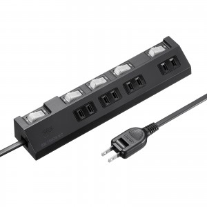 TAP-S29-1BK / 節電タップ(2P・4個口・1m・ブラック)