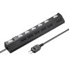 TAP-S30-2BK 節電タップ(2P・6個口・2m・ブラック) TAP-S30-2BK / 節電タップ(2P・6個口・2m・ブラック)