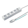 TAP-SH3425MGSW 3P・4個口オートシャッター付き電源タップ(一括集中スイッチ・マグネット付き・2.5m) TAP-SH3425MGSW / 3P・4個口オートシャッター付き電源タップ(一括集中スイッチ・マグネット付き・2.5m)