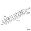 TAP-SH3625MG3P シャッタータップ(3P・6個口・2.5m) TAP-SH3625MG3P / シャッタータップ(3P・6個口・2.5m)