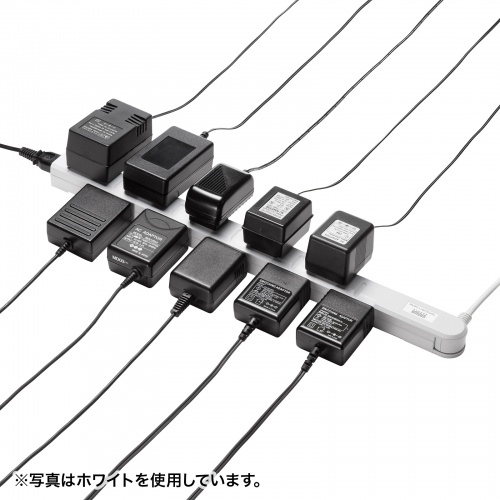 TAP-SLIM11-1BK / スリムタップ（2P・11個口・1m・ブラック）