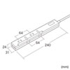 TAP-SLIM5-3 スリムタップ(2P・5個口・3m) TAP-SLIM5-3 / スリムタップ(2P・5個口・3m)