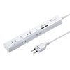 TAP-SLIM5U-3 USB充電機能付きスリムタップ(2P・5個口・3m) TAP-SLIM5U-3 / USB充電機能付きスリムタップ(2P・5個口・3m)