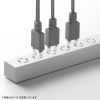 TAP-SLIM6UC-15BK スリムタップ(AC6個口・A1+C1・PD33W・1.5m・ブラック) TAP-SLIM6UC-15BK / スリムタップ(AC6個口・A1+C1・PD33W・1.5m・ブラック)