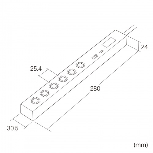 TAP-SLIM6UC-15W / スリムタップ（AC6個口・A1＋C1・PD33W・1.5m・ホワイト）