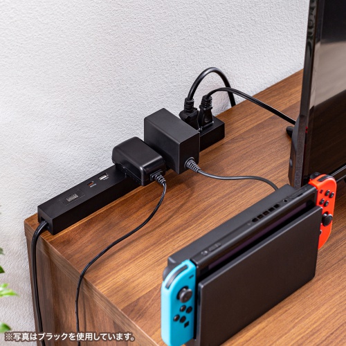 TAP-SLIM6UC-15W / スリムタップ（AC6個口・A1＋C1・PD33W・1.5m・ホワイト）