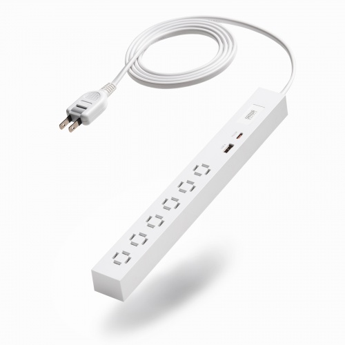 TAP-SLIM6UC-15W / スリムタップ（AC6個口・A1＋C1・PD33W・1.5m・ホワイト）