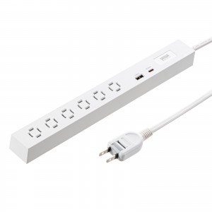 TAP-SLIM6UC-15W / スリムタップ（AC6個口・A1＋C1・PD33W・1.5m・ホワイト）