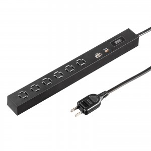 TAP-SLIM6UC-3BK / スリムタップ（AC6個口・A1＋C1・PD33W・3m・ブラック）