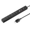 TAP-SLIM6UC-3BK スリムタップ(AC6個口・A1+C1・PD33W・3m・ブラック) TAP-SLIM6UC-3BK / スリムタップ(AC6個口・A1+C1・PD33W・3m・ブラック)
