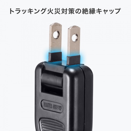 TAP-SLIM6UC-3BK / スリムタップ（AC6個口・A1＋C1・PD33W・3m・ブラック）