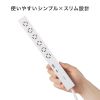 TAP-SLIM6UC-3W スリムタップ(AC6個口・A1+C1・PD33W・3m・ホワイト) TAP-SLIM6UC-3W / スリムタップ(AC6個口・A1+C1・PD33W・3m・ホワイト)