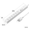 TAP-SLIM6UC-3W スリムタップ(AC6個口・A1+C1・PD33W・3m・ホワイト) TAP-SLIM6UC-3W / スリムタップ(AC6個口・A1+C1・PD33W・3m・ホワイト)