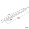 TAP-SLIM8-2 スリムタップ(2P・8個口・2m) TAP-SLIM8-2 / スリムタップ(2P・8個口・2m)