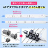 TAP-SLIM8-2 スリムタップ(2P・8個口・2m) TAP-SLIM8-2 / スリムタップ(2P・8個口・2m)