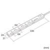TAP-SLIM8U-3 USB充電機能付きスリムタップ(2P・8個口・3m) TAP-SLIM8U-3 / USB充電機能付きスリムタップ(2P・8個口・3m)
