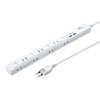 TAP-SLIM8U-3 USB充電機能付きスリムタップ(2P・8個口・3m) TAP-SLIM8U-3 / USB充電機能付きスリムタップ(2P・8個口・3m)
