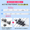 TAP-SLIM8U-3 USB充電機能付きスリムタップ(2P・8個口・3m) TAP-SLIM8U-3 / USB充電機能付きスリムタップ(2P・8個口・3m)